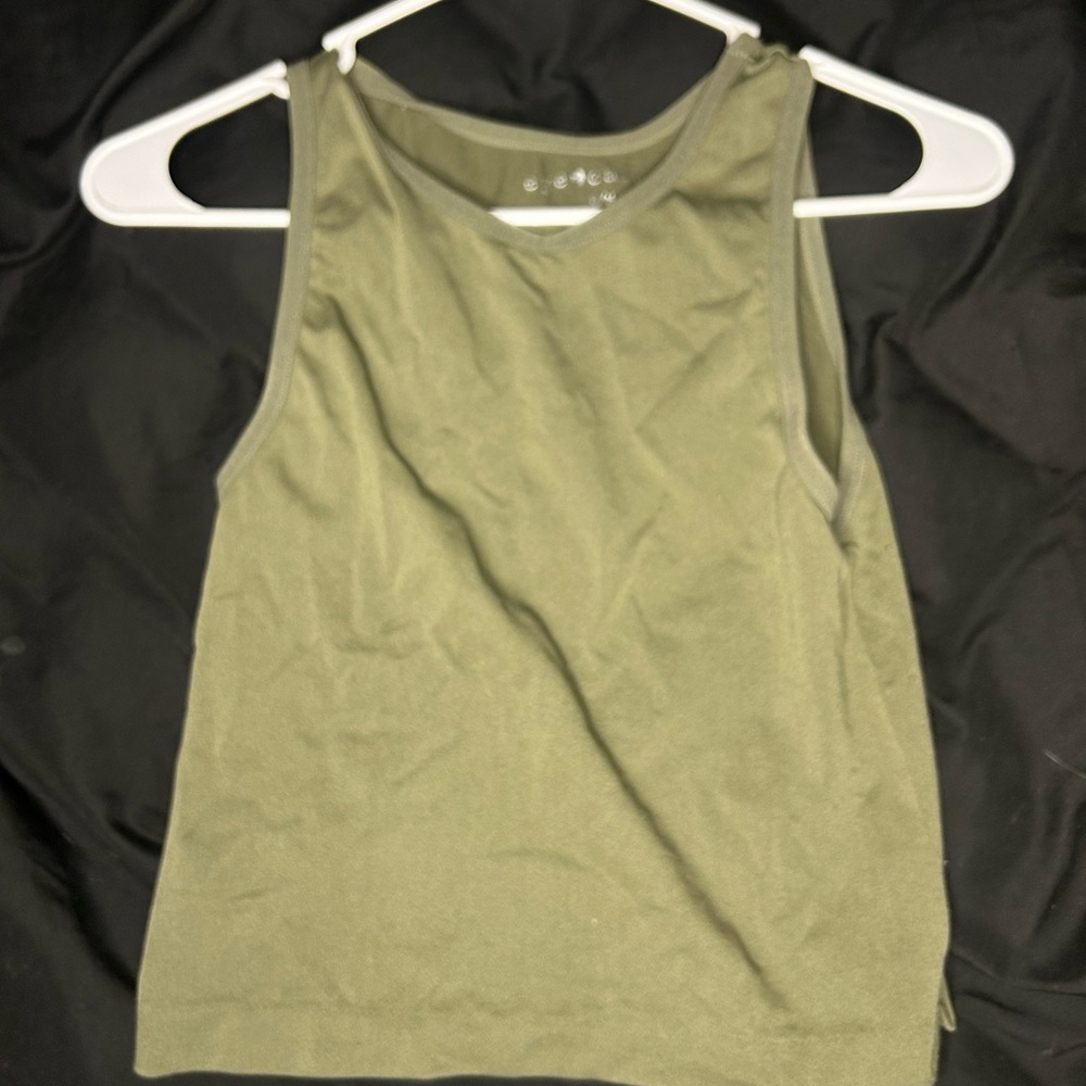 Eye Candy Olive Green Tank Top